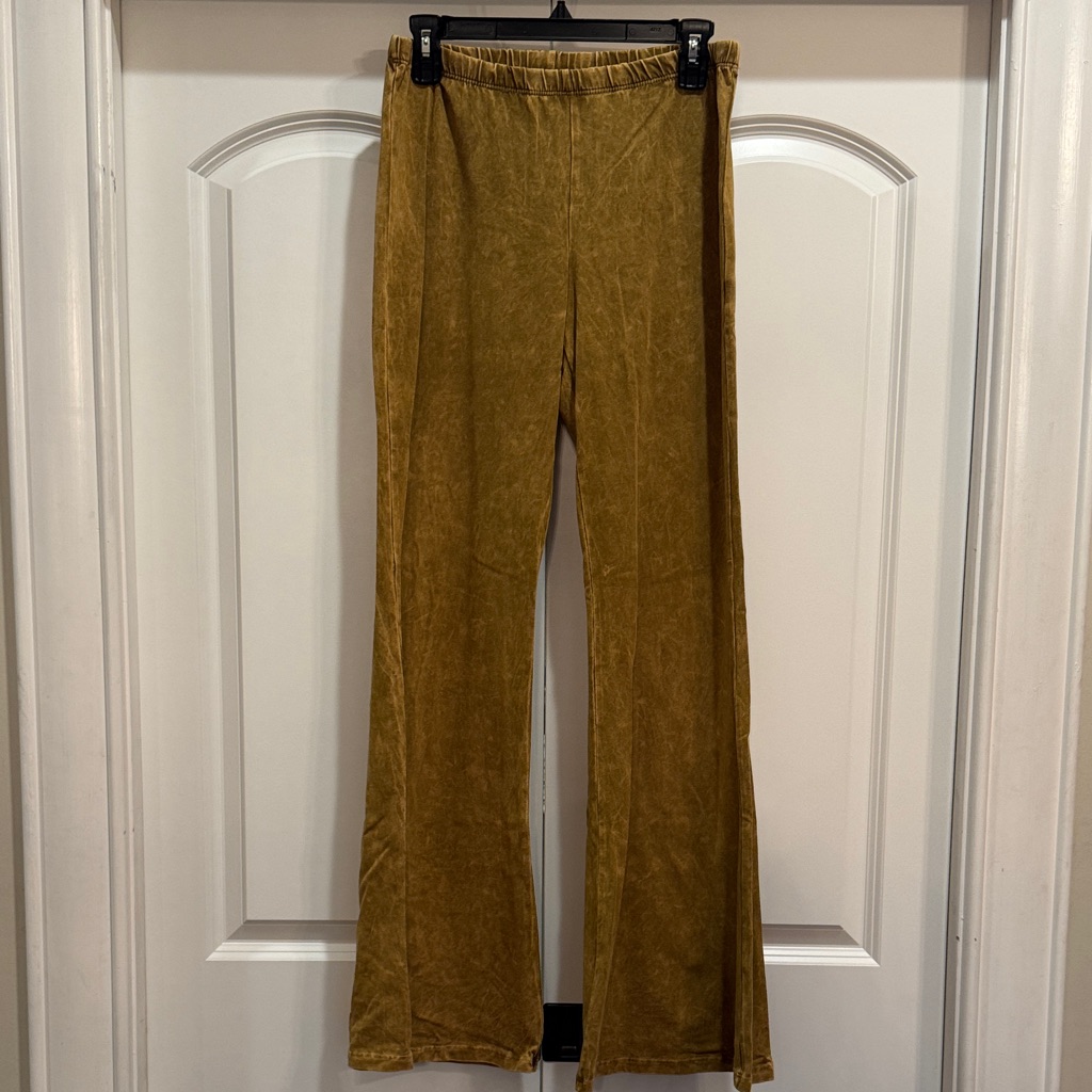 Flare Pants In Mustard